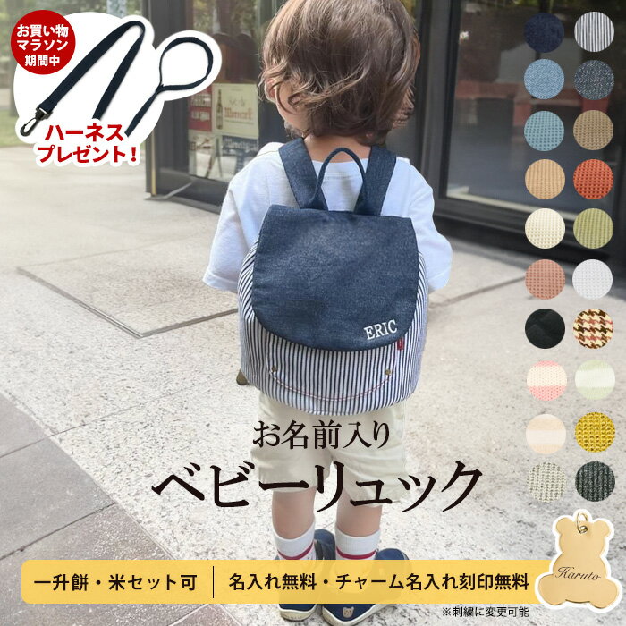 【ランキング1位】＼マラソン期間中ハーネスプレゼント 24日1:59迄／ 名入れ 無料 ベビー リュック 1歳 誕生日プレゼント ベビーリュック 一升餅リュック 小分け 一升餅 一升米 令和6年産 コシヒカリ 選び取りカード 刺繍 ギフト 出産祝い男の子 女の子 一生餅 一生米