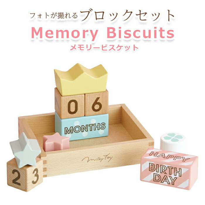 メモリービスケット Memory Biscuits 知育玩具 教育玩具 知育グッズ ブロック遊び 木のおもちゃ 積み木 ウッドブロック アニバーサリーフォト　誕生日フォト 写真　誕生日プレゼント ママ パパ 赤ちゃん 