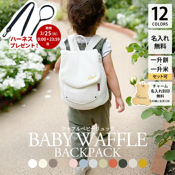 ワッフル ベビーリュック 令和6年産 コシヒカリ 名入れ無料 一升餅リュック 1歳 誕生日 プレゼント ベビーリュック ギフト セット 小分け 一升餅 一生餅 一升米 一生米 一升餅セット男の子 女の子 選び取りカード 出産祝い