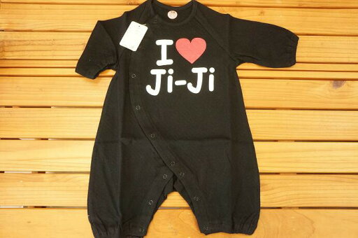I LOVE Ji‐Ji カバーオール(ブラック) I LOVE Ji‐Ji カバーオール(ブラック)