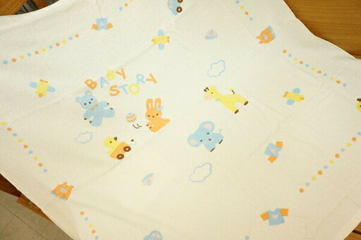 【日本製】BABY STORYベビー用 正方形湯上りタオルST24クリーム 【日本製】BABY STORYベビー用 正方形湯上りタオルST24クリーム