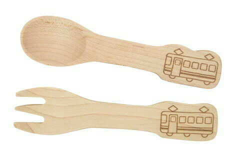 藤芸 電車柄デザートスプーン＆フォークセット