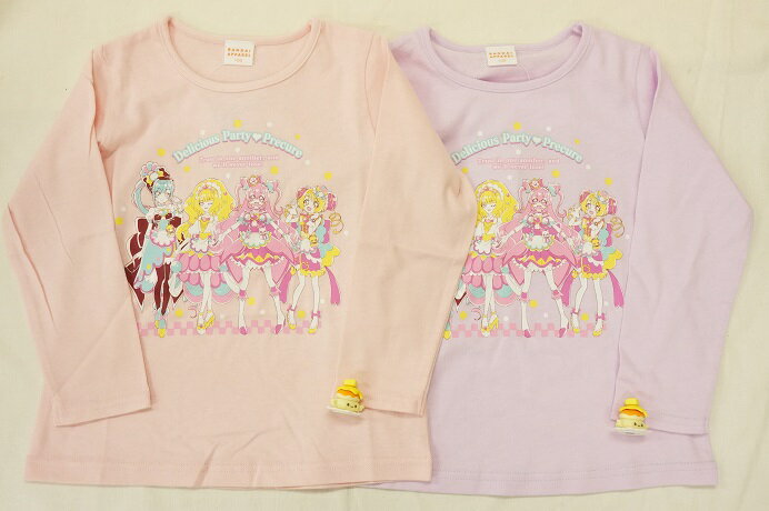 【あす楽対応】ナカタ BANDAIデリシャスパーティプリキュア長袖Tシャツ （パンケーキのレシピッピ付玩具付）FG9116天竺素材