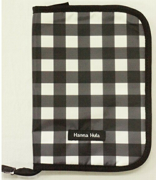 Hanna Hula ハンナフラ マルチケースLサイズ 母子手帳ケース(ギンガムブラック)CBO-GBK-L