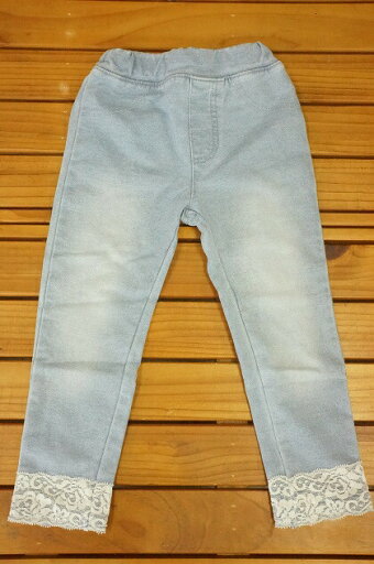 Bateau Bleueニットデニムパンツ 裾レース1742102 Bateau Bleueニットデニムパンツ 裾レース1742102