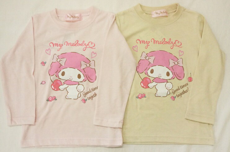 ニシオ サンリオマイメロディ長袖Tシャツ（good times together）343MM4011天竺素材(90cm-120cm)