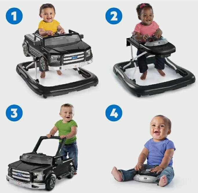 【送料込み/一部地域除く】KidsIIブライトスターツ歩行器 Ford F-150 4in1ベビーウォーカー(ブラック)【他商品と同梱不可品】