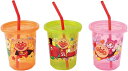 *レック ストローカップ3PII(3色別柄 ピンク・黄緑・オレンジ) 270ml アンパンマン(KK-219)