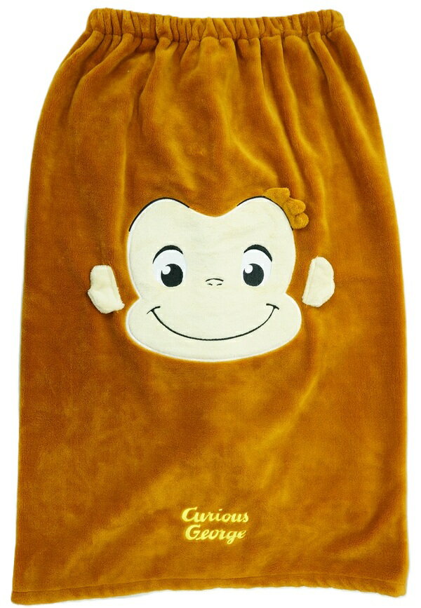 【抗菌防臭加工＆速乾吸収】丸眞 マイクロファイバー巻きタオル80cm丈 おさるのジョージ