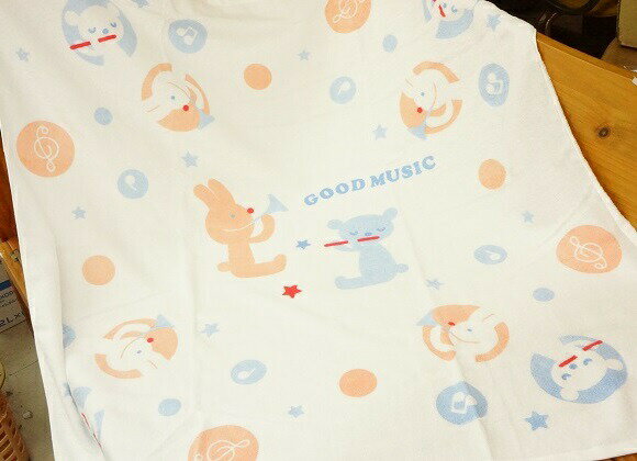 【メール便利用!送料無料】【GOOD MUSIC シリーズ】大判100X100cm無撚糸正方形バスタオル17-25054【シンクビー】(配送区分C)