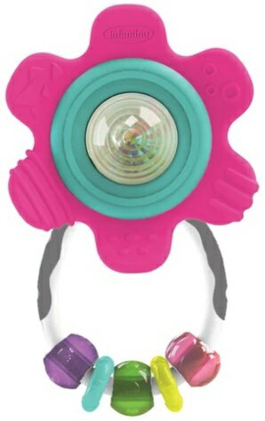 【メール便利用!送料込み】infantinoインファンティーノ スピン・ラトル・ティーサー(ピンク)【0ヵ月〜】(配送区分E100)