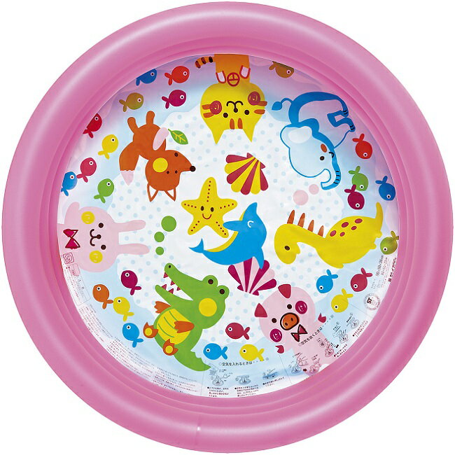 【メール便利用！送料込み】イガラシ わいわいどうぶつ円形プール(ピンク)80cm(配送区分B)のサムネイル