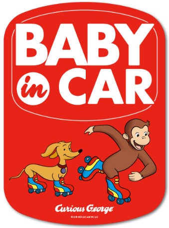 ゼネラル セーフィティサイン baby in car おさるのジョージ ベビーインカーCG-036