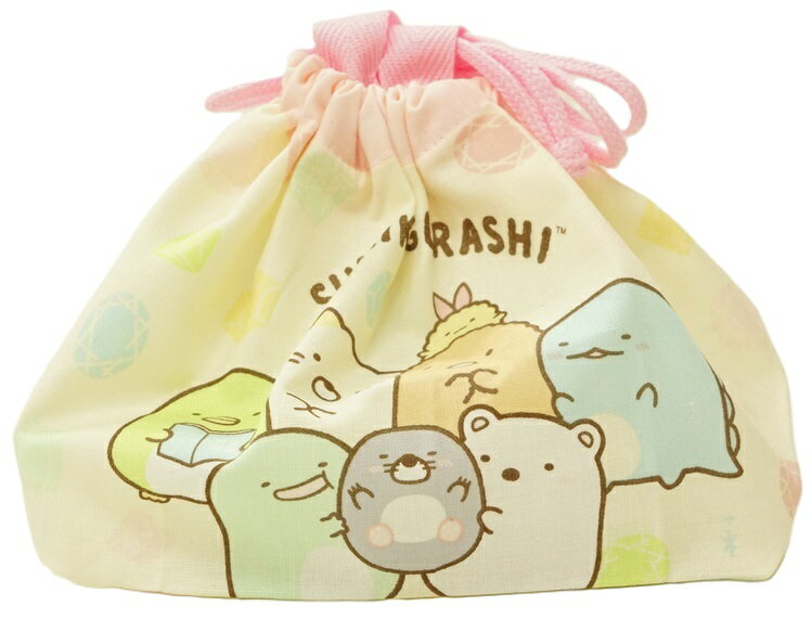 スケーター ランチ巾着 すみっコぐらし もぐらのおうち柄(KB7)