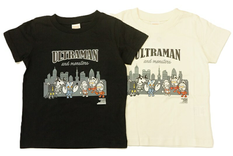 ULTRAMAN SERIES by PansonWorks ウルトラマンシリーズbyパンソンワークス ウルトラマンコラボTシャツ 3体のウルトラマンと3体のモンスター ウルトラマン・ウルトラマンタロウ ウルトラセブンVSゼットン・エレキング バルタン星人のデフォルメされた かわいいプリントTシャツ ★トドラーサイズ（100cm110cm120cm130cm） ★夏に適した天竺素材Tシャツ ★綿100% ★参考サイズ（目安） 100サイズ胸囲49〜55cm(タグ表記) 110サイズ胸囲53〜59cm(タグ表記) 120サイズ胸囲57〜63cm(タグ表記) 130サイズ胸囲61〜67cm(タグ表記) ★バングラデシュ製 ★発売元/株式会社バンダイ 男の子トップス 男児トップス 男の子Tシャツ キャラクターカットソー 夏服 夏物 男児Tシャツ 幼稚園児Tシャツ 幼児Tシャツ 保育園児半袖Tシャツ 半T うるとらまん ウルトラマンシリーズ バンダイアパレル BANDAI APPAREL ウルトラマンの半袖Tシャツ　