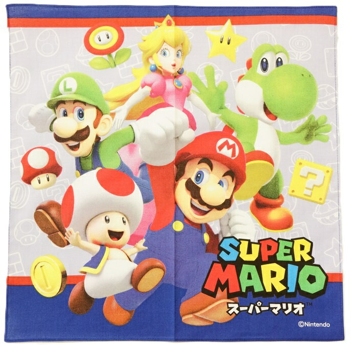 サンアート ハンカチーフ(約30cmX30cm)スーパーマリオ集合柄(MBS-871)