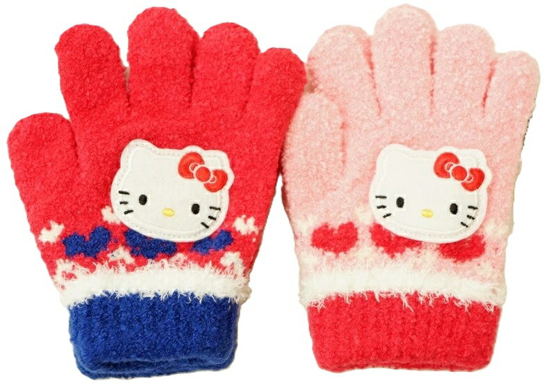 【メール便利用!送料込み】【幼稚園〜小学生くらい用】ハローキティ 5本指タイプ手袋KT41303(品番72)(配送区分B)