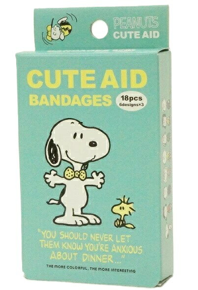 サンタン PEANUTSスヌーピーカラーズ ばんそうこう18枚入(BSK-0073)*