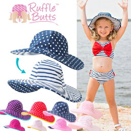 ラッフルバッツ 帽子 リバーシブルハット RUFFLE BUTTS rufflebutts ラッフルバッツ 帽子 ベビー キッズ 日よけ ベビー帽子 ベビーハット サンハット 水玉 ドット お洒落