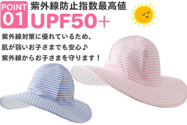 RUFFLE BUTTS ラッフルバッツ 帽子 RUFFLE BUTTS 日よけ ベビー帽子 シアサッカー スイム ハット Seersucker Swim Hat スイム ハット UPF50+ 日焼け対策 リバーシブル ハット チェック ベビー キッズ ギフト 【ク50%】