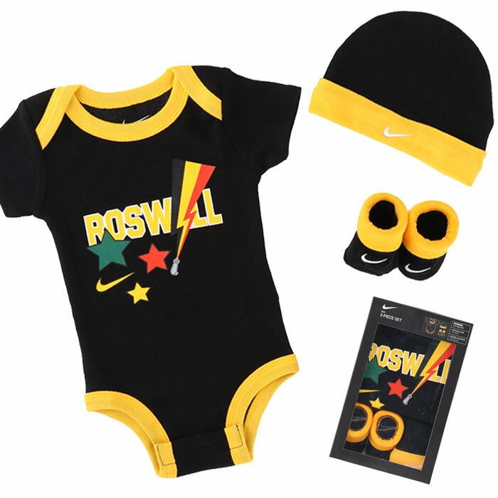 ナイキ ベビー服 3点セット NIKE BABY BODYSUIT SET ベビー ロンパース ボディスーツ 肌着 帽子 靴下 新生児 男の子 女の子 冬服 夏服 半袖 セットアップのサムネイル