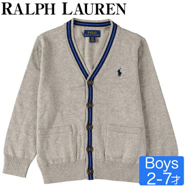 Polo ラルフローレン キッズ ベビー Vネック カーディガン 子供用 キッズ 2-7歳 Polo Cotton V-Neck Cardigan 子供服 ベビー服 ラルフ POLO RALPH LAUREN ポロ