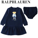 POLO RALPH LAUREN ラルフローレン ポロベア 長袖 ベビー ワンピース 女の子 ドレス ブルマセット ラルフ ポロ ガー…