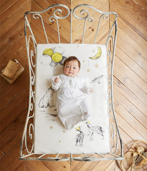 フィセル 10mois ディモワ ワンタッチシーツ ミニ reve(レ―ヴ)【22251032】