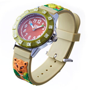 【ベビーウォッチ/babywatch】ジャングル子ども用3Dレリーフベルト腕時計「ザップ」/ZAPjungle【babywatchベイビーウォッチ子供用子ども用キッズウォッチ時計ギフトパリ】【楽ギフ_包装】