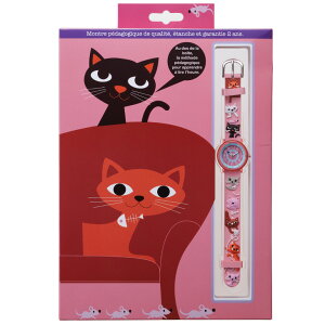 【ベビーウォッチ/babywatch】ネコ子ども用3Dレリーフベルト腕時計「ザップ」/ZAPcats【babywatchベイビーウォッチ子供用子ども用キッズウォッチ時計ギフトパリ】【楽ギフ_包装】