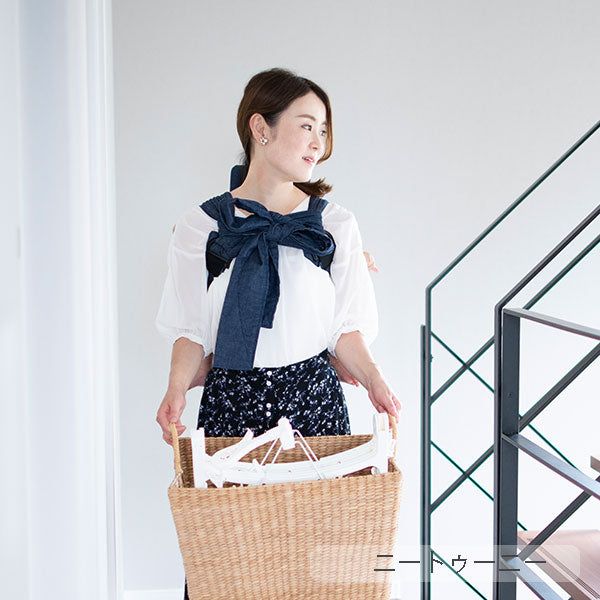 おんぶひも ニー・トゥ・ニー／デニム／ヒッコリー（オモテ） 2