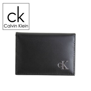 カルバンクライン Calvin Klein 名刺入れ カードケース レザー ロゴ プレートメンズ 31kj200004 BOX付