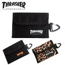 スラッシャー THRASHER 二つ折り財布 バイフォールド カードケース コインケース ロゴ ファイヤーロゴ レオパード カラビナ ファッション メンズ レデ...