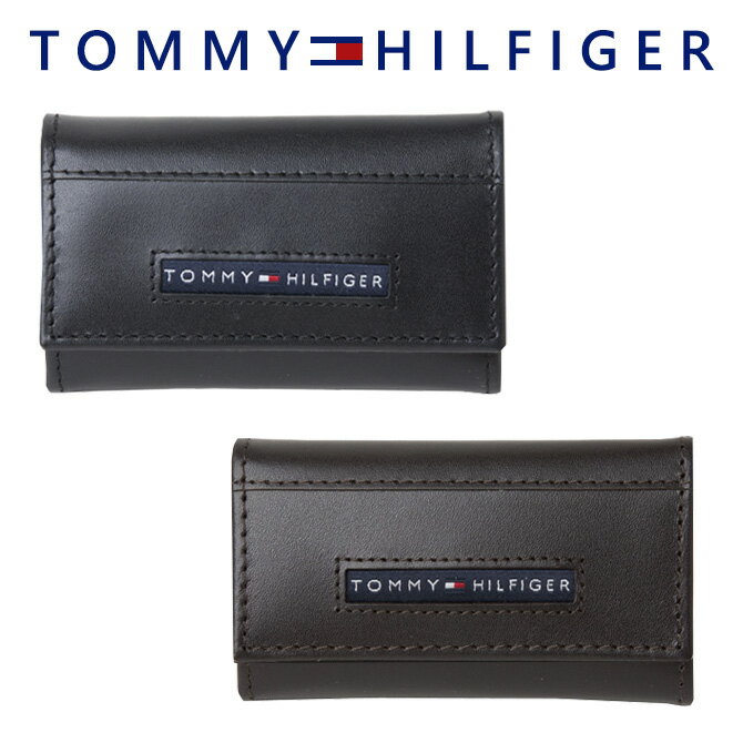 トミーヒルフィガー キーケース（メンズ） トミーヒルフィガー TOMMY HILFIGER キーケース レザー メンズ 31tl17x017 BOX付