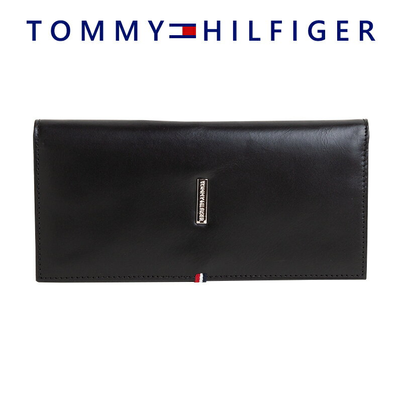 トミーヒルフィガー 財布（メンズ） トミーヒルフィガー TOMMY HILFIGER 二つ折り 長財布 ロゴ レザー メンズ 31tl19x012 BOX付