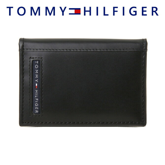 トミーヒルフィガー 名刺入れ（メンズ） トミーヒルフィガー TOMMY HILFIGER 名刺入れ カードケース レザー ロゴ メンズ 31tl20x026