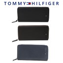 トミー ヒルフィガー 服（父向き） トミーヒルフィガー TOMMY HILFIGER ラウンドファスナー長財布 WELLESLEY 小銭入れ付き レザー メンズ ロゴ 31TL13X015 80665 80666 BOX付