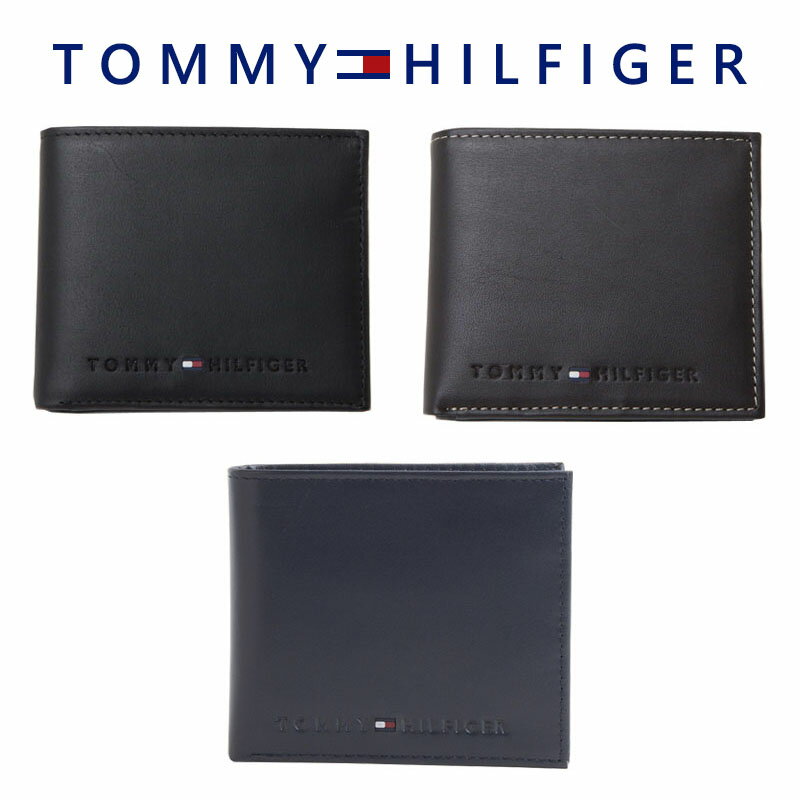 トミー ヒルフィガー 財布（メンズ） トミーヒルフィガー TOMMY HILFIGER　二つ折り財布 WELLESLEY レザー メンズ 31TL25X005 51962 51963 BOX付