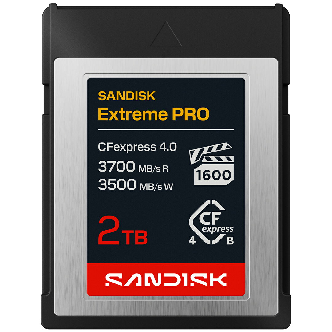 【安心のメーカー無期限保証】 2TB CFexpress Type B カード SanDisk サンディスク エクストリーム プロ CFexpress 4.0 Type B PCIe Gen4 最大読込3700MB/秒 最大書込3500MB/秒 最低持続書込3100MB/秒 メーカー正規品 国内正規品 SDCFEB-2T00-GH4NN