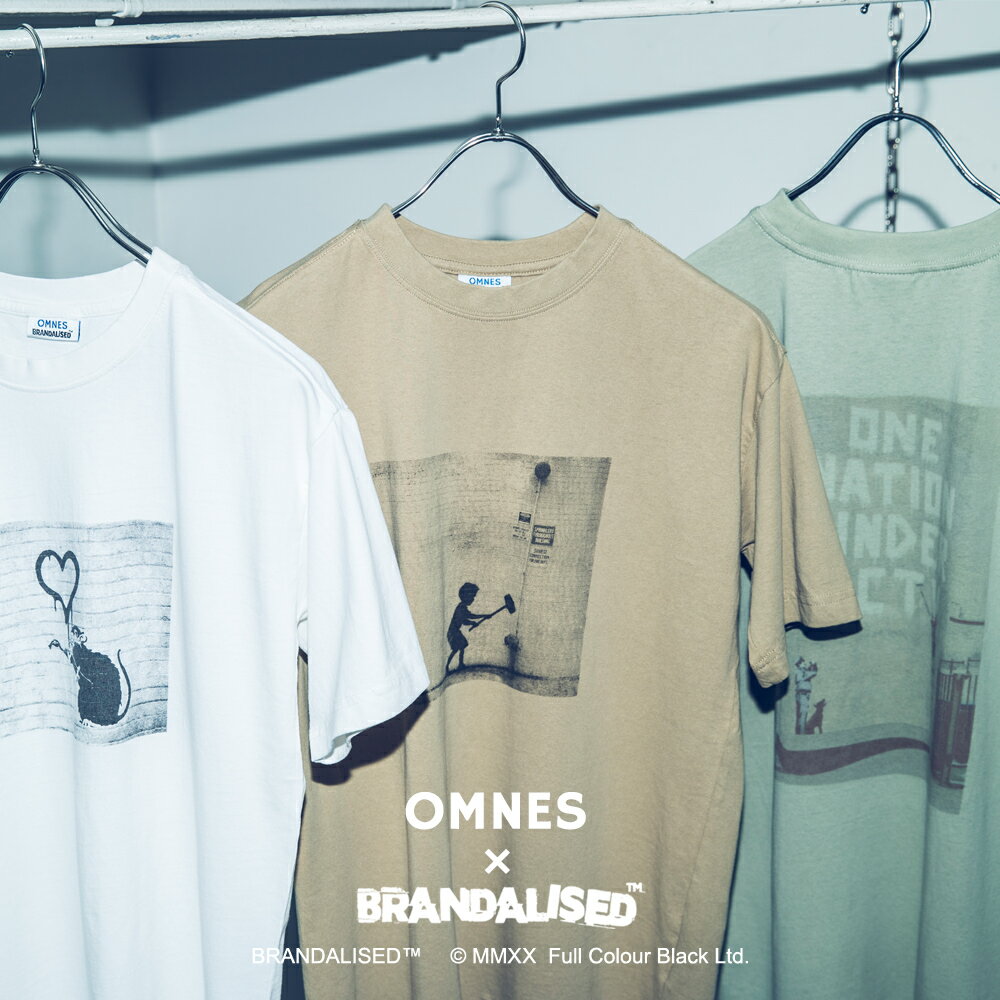 【BRANDALISED×OMNES】ユニセックス プリント半袖Tシャツ バンクシー Banksy レディース メンズ カジュアルのサムネイル