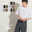 【-by RYOJI OBATA×OMNES】ユニセックス プリント半袖Tシャツ リョウジ オバタ コラボ レディース メンズ カジュアル 手書きイラスト