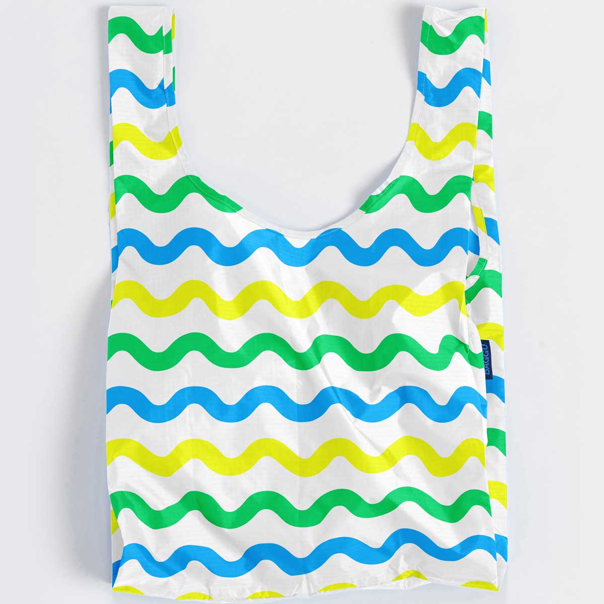 エコバッグ BAGGU STANDARD BAGGU 2018年春夏モデル 収納ポーチ付き おしゃれ バグゥ スタンダード 模様 日本限定モデル ネオンウェーブストライプのサムネイル