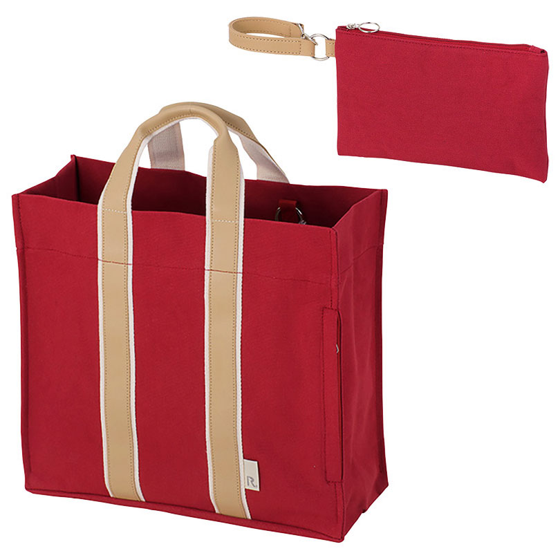 トートバッグ ROOTOTE SN.ミディアム リぺレントキャンパス 2019新作 別売りストラップでショルダー対応！ はっ水加工 ポーチ付き 通勤通学 レディーストート ルートート MEDIUM レッド