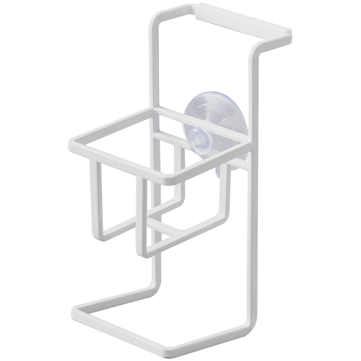 スポンジラック YAMAZAKI tower 吸盤スポンジ＆ボトルホルダー 1台2役だから省スペースで便利！ 台所用..