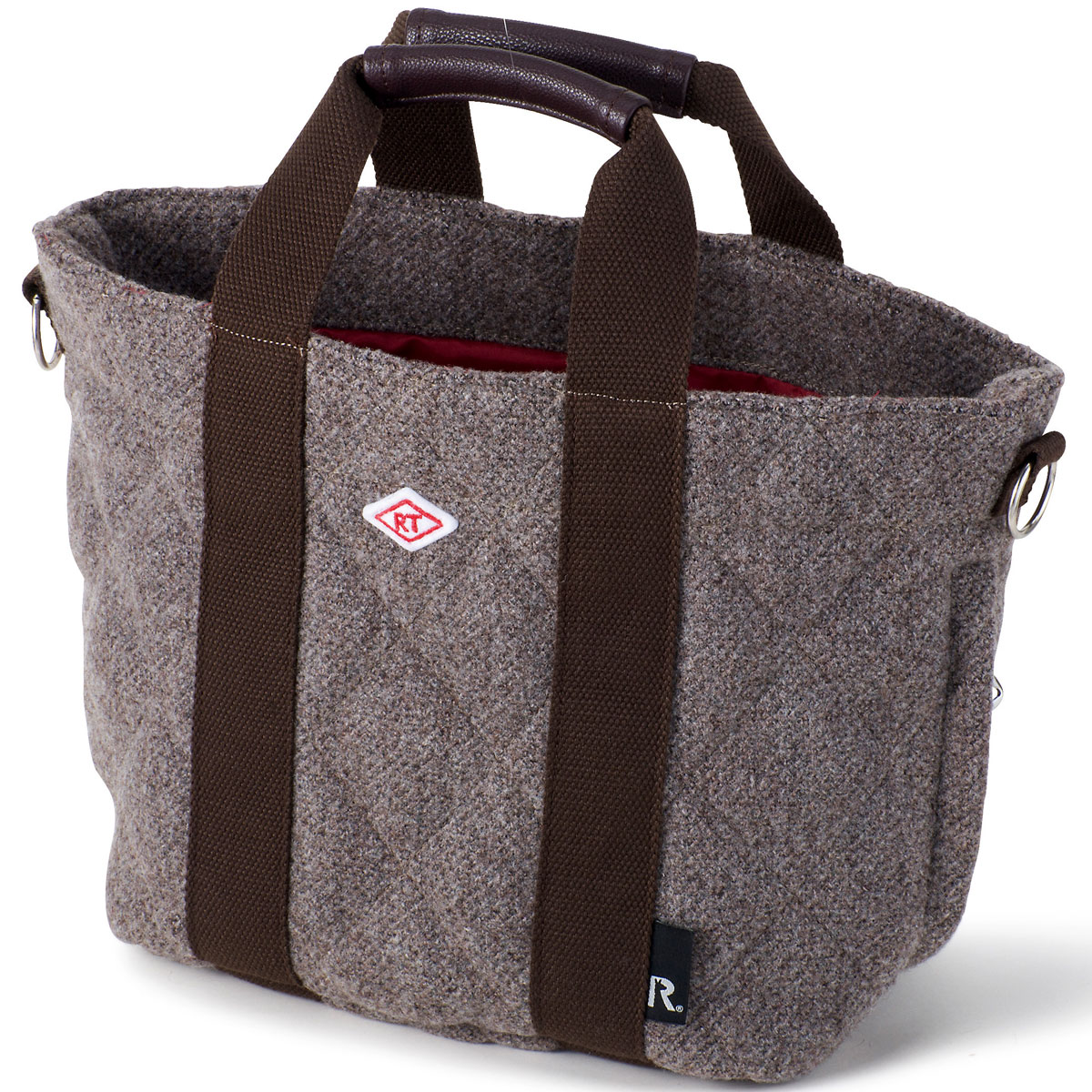 トートバッグ ROOTOTE SN.デリループヤーンニット-A 2019新作 別売りストラップでショルダーバッグに！ ウール キルティング レディーストート ルートート DELI 3472 ブラウン