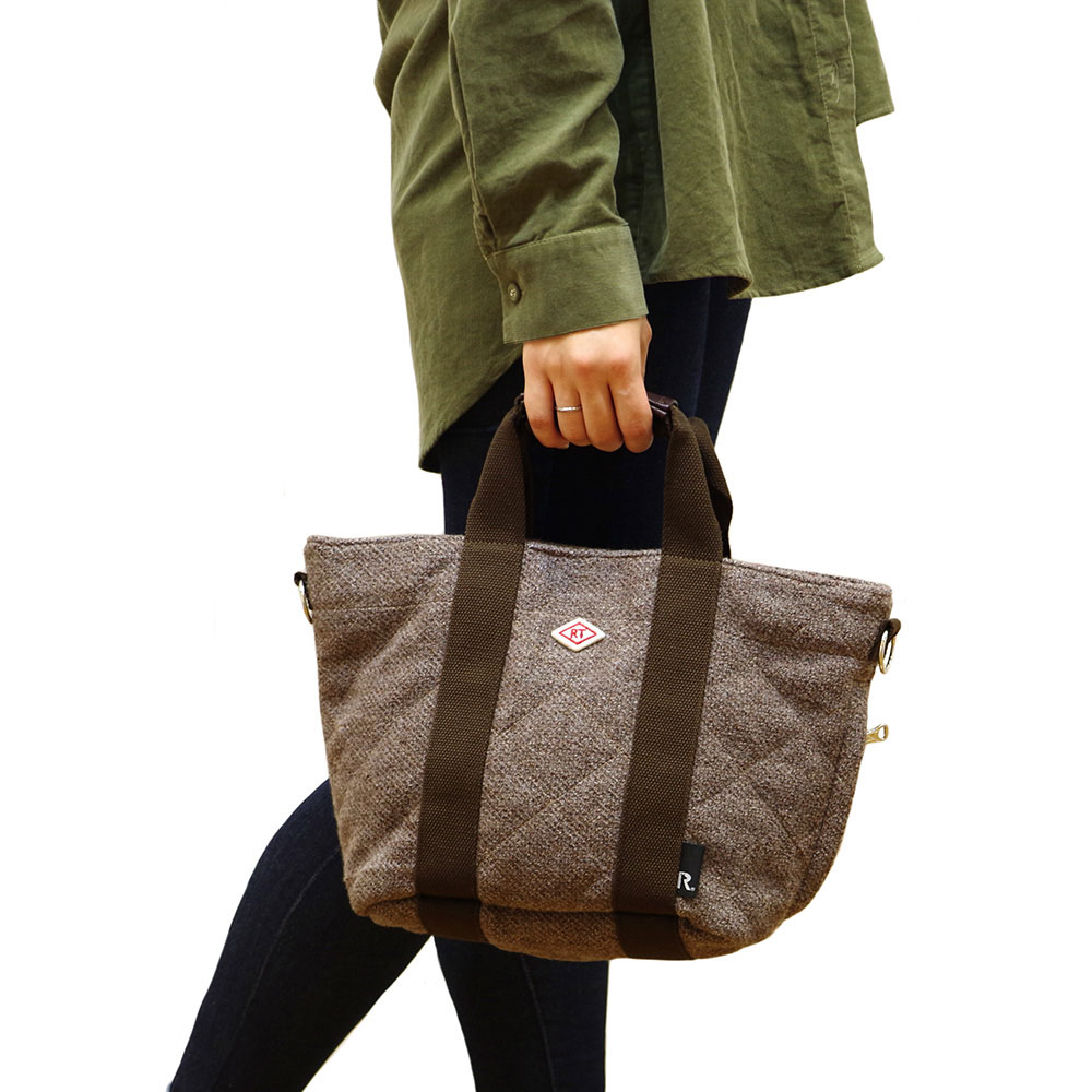 トートバッグ ROOTOTE SN.デリループヤーンニット-A 2019新作 別売りストラップでショルダーバッグに！ ウール キルティング レディーストート ルートート DELI 3472 ブラウン