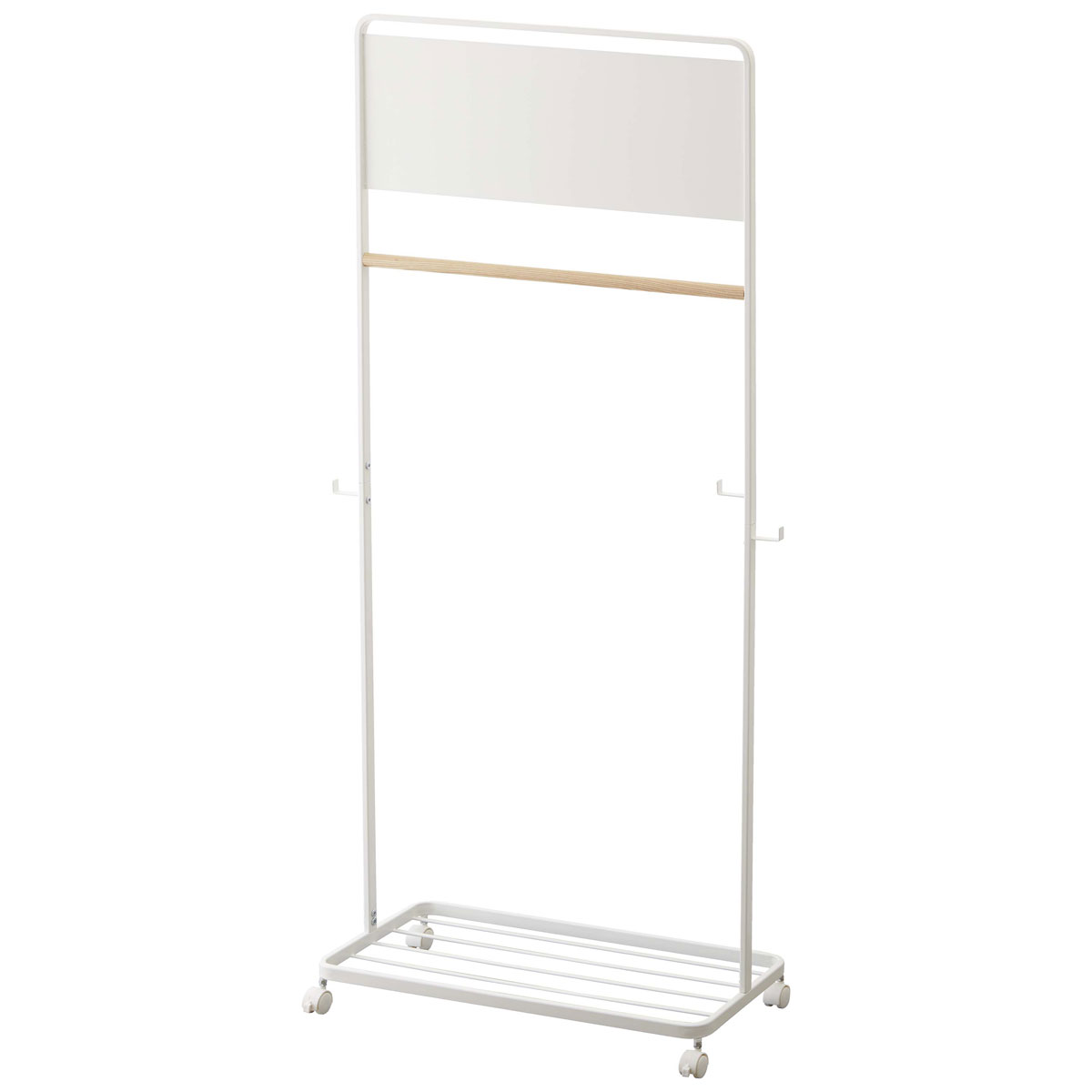 ハンガーラック YAMAZAKI tower キッズパネル付きハンガーラック キッズ用収納やコートハンガーに！ 子供 ランドセル収納 フック付き パイプハンガー 山崎実業 タワー ホワイト