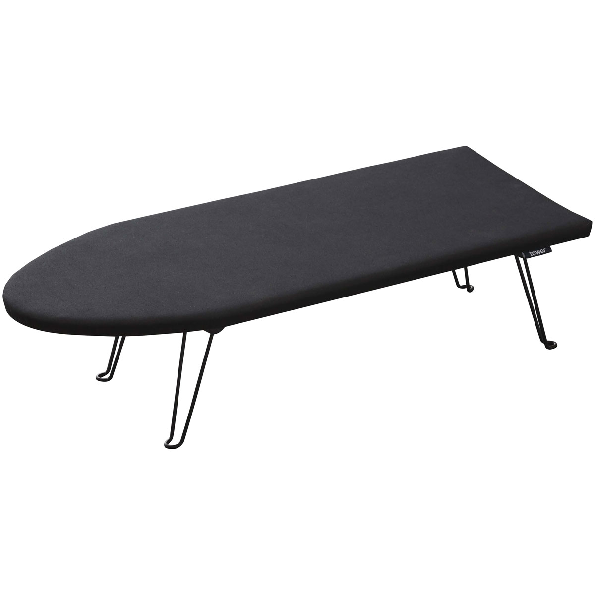 アイロン台 YAMAZAKI tower 舟型アイロン台 おすすめ折りたたみ式アイロン台！ シンプル おしゃれ 白・黒 日本製 コンパクト スチームアイロン台 山崎実業 タワー ブラック