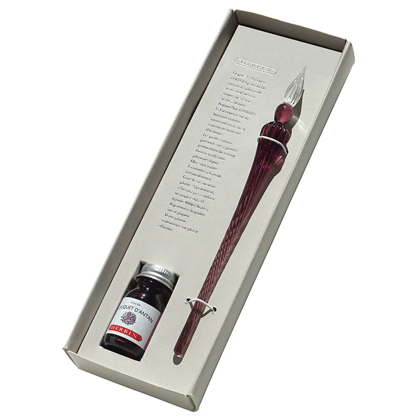 ガラスペン エルバン ガラスペンつむぎ&ミニインクセット 高級ガラスペンと伝統的インクのセット フランス パリ 高級文具メーカー 高級ペン 老舗ブランド HER...
