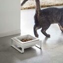 ペットフード入れ 山崎実業 正規品 tower タワー ペットフードボウルスタンド 犬猫用のスタンド付きセラミック食器! ペットボウル フードボウル 陶器 おし...